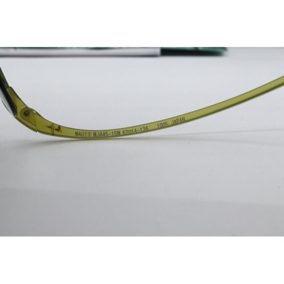 Maui Jim Hikina MJ 445-15M Matte Gold Wrap Sunglasses Olive Green polarized Lens